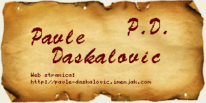 Pavle Daskalović vizit kartica
